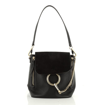 Faye Backpack Leather and Suede Small