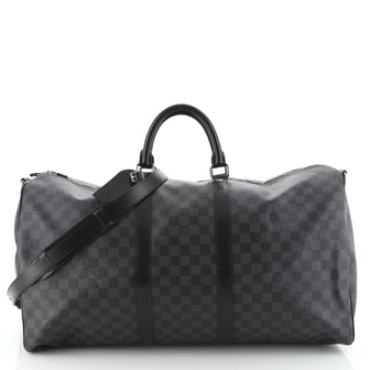 Keepall Bandouliere Bag Damier Graphite 55