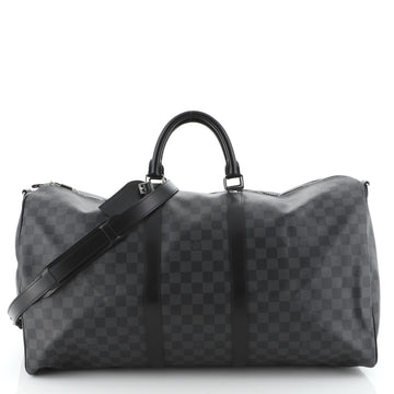 Keepall Bandouliere Bag Damier Graphite 55