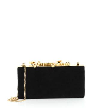 Jimmy Choo Celeste Box Clutch Suede Small