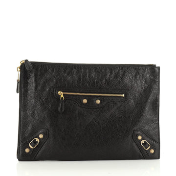 Balenciaga Zip Around Giant Studs Clutch Leather Medium