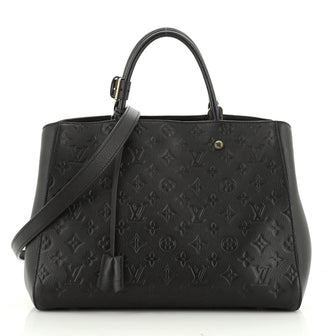 Louis Vuitton Montaigne Handbag Monogram Empreinte Leather GM