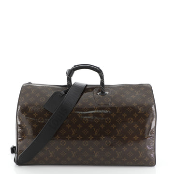 Louis Vuitton Keepall Bandouliere Bag Limited Edition Monogram Glaze Canvas 50