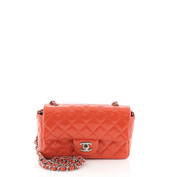 Chanel Classic Single Flap Bag Quilted Patent Mini