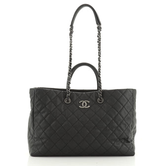 Chanel Coco Handle Shopping Tote Quilted Caviar Large