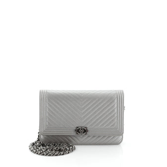 Chanel Boy Wallet on Chain Chevron Caviar 