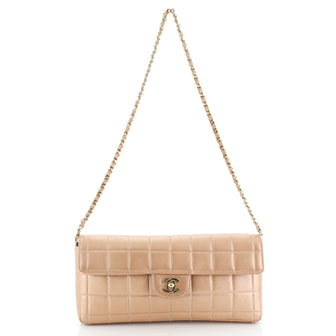 Chanel Chocolate Bar Flap Bag Quilted Lambskin East West