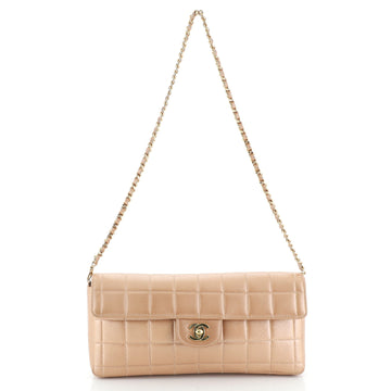 Chanel Chocolate Bar Flap Bag Quilted Lambskin East West