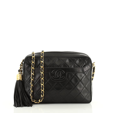 Chanel Vintage Front Pocket Camera Bag Quilted Lambskin Medium
