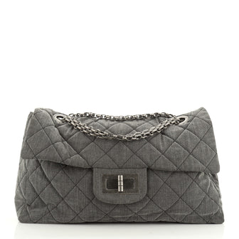 Chanel Reissue 2.55 Flap Bag Quilted Denim XXL