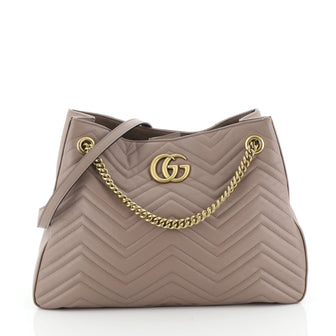 Gucci GG Marmont Chain Shoulder Bag Matelasse Leather 
