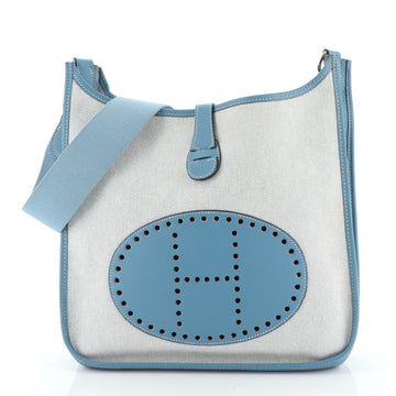 Hermes Evelyne Crossbody Gen I Toile and Leather GM