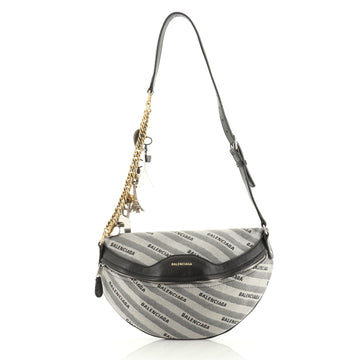 Balenciaga Souvenir Belt Bag Jacquard With Leather XS