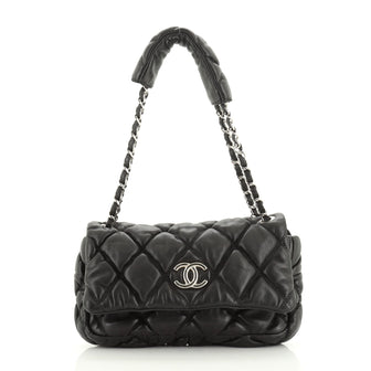 Chanel Bubble Flap Bag Quilted Lambskin Small