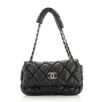 Chanel Bubble Flap Bag Quilted Lambskin Small