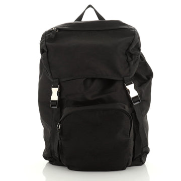 Prada Double Buckle Backpack Tessuto 