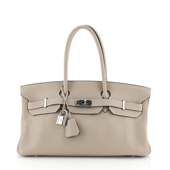 Hermes Birkin JPG Handbag Grey Clemence with Palladium Hardware 42