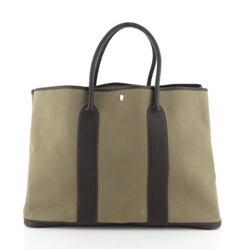 Hermes Garden Party Tote Toile and Leather TGM