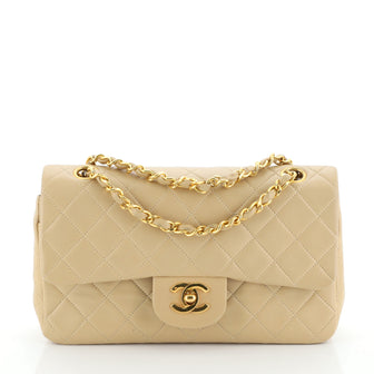 Chanel Vintage Classic Double Flap Bag Quilted Lambskin Small