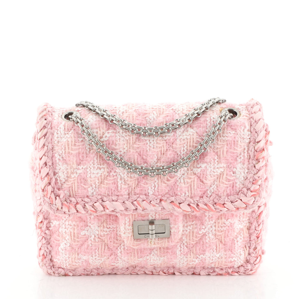 Chanel Square Reissue 2.55 Flap Bag Quilted Tweed Pink 4892953