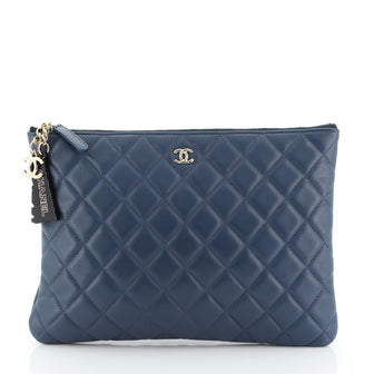 Chanel Cuba La Habana O Case Clutch Quilted Lambskin Medium