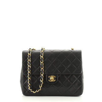 Chanel Vintage Square Classic Flap Bag Quilted Lambskin Small