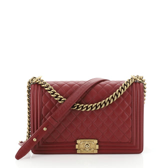 Chanel Boy Flap Bag Quilted Lambskin New Medium