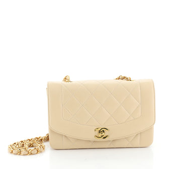 Chanel Vintage Diana Flap Bag Quilted Lambskin Small