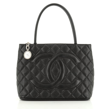 Chanel Medallion Tote Quilted Caviar 