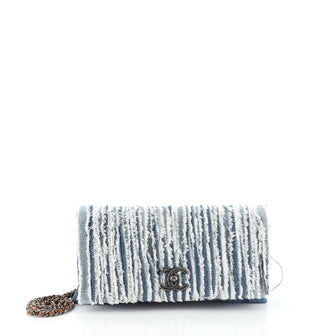Chanel CC Chain Flap Bag Fringe Denim Medium