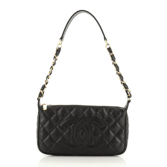 Chanel Timeless CC Chain Shoulder Bag Quilted Caviar Small