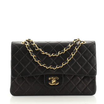 Chanel Vintage Classic Double Flap Bag Quilted Lambskin Medium