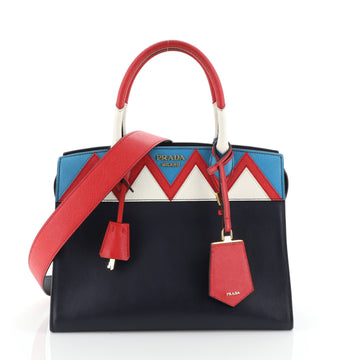 Prada Esplanade Bag Greca Saffiano with City Calf Medium