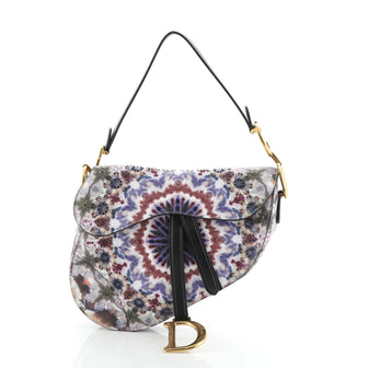 Christian Dior Saddle Handbag Beaded KaleiDiorscopic Calfskin Medium