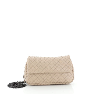 Bottega Veneta Expandable Chain Crossbody Bag Intrecciato Nappa Small