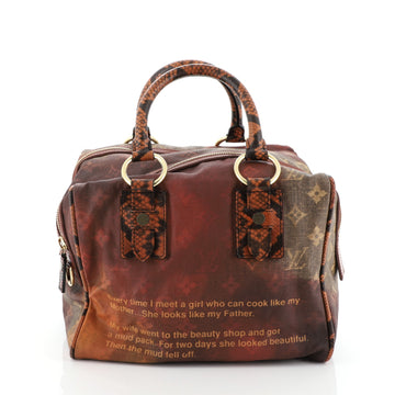 Louis Vuitton Mancrazy Jokes Handbag Monogram Canvas and Snakeskin 