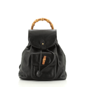 Gucci Vintage Bamboo Backpack Leather Mini