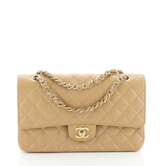 Chanel Vintage Classic Double Flap Bag Quilted Caviar Medium