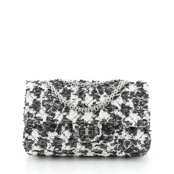 Chanel Reissue 2.55 Camellia Flap Bag Quilted Tweed 225