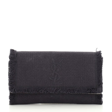 Saint Laurent Belle de Jour Clutch Raffia Large