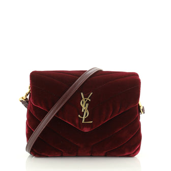 Saint Laurent LouLou Shoulder Bag Matelasse Chevron Velvet Toy