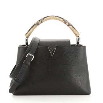 Louis Vuitton Capucines Handbag Leather with Python PM