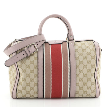 Gucci Vintage Web Boston Bag GG Canvas Medium