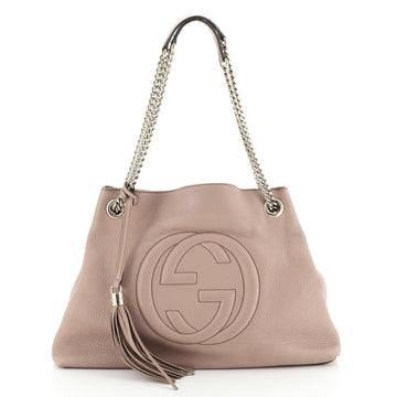 Soho Chain Strap Shoulder Bag Leather Medium