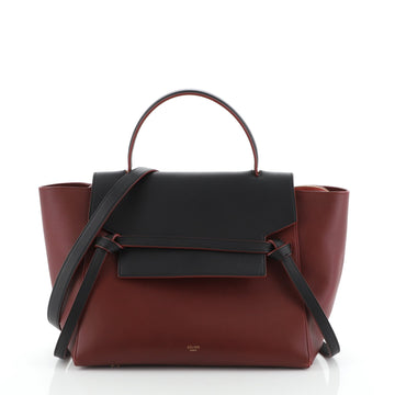 Bicolor Belt Bag Leather Mini
