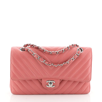 Classic Double Flap Bag Chevron Lambskin Medium