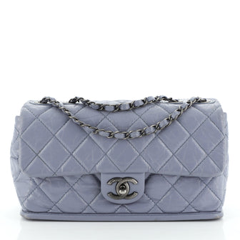 CC Wedge Flap Bag Quilted Glazed Calfskin Medium