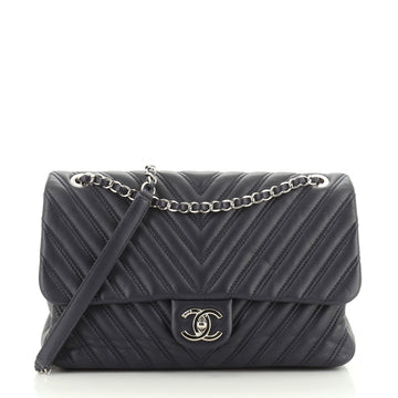 Chanel Double Stitch Flap Bag Chevron Lambskin Jumbo