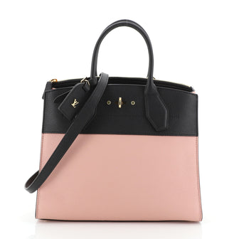 Louis Vuitton City Steamer Handbag Leather MM