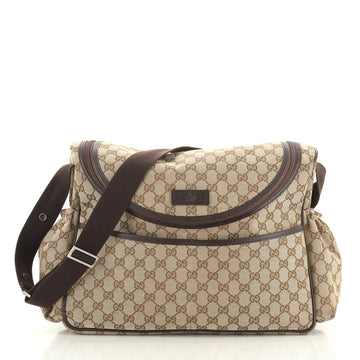 Gucci Diaper Crossbody Bag GG Canvas 